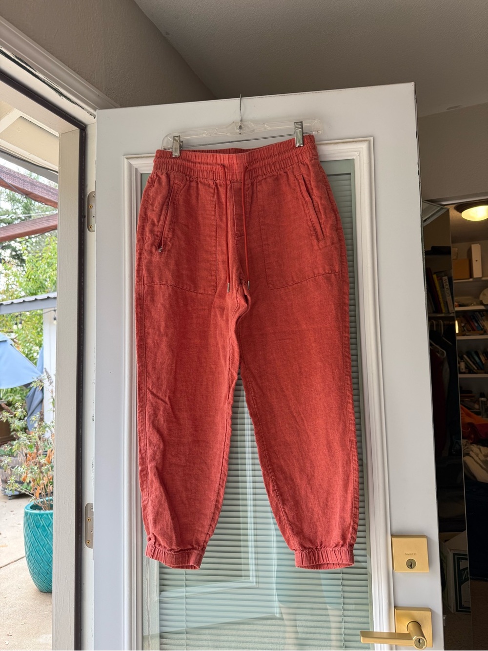 Athleta Linen Jogger Pants Coral – Size 6 Petite